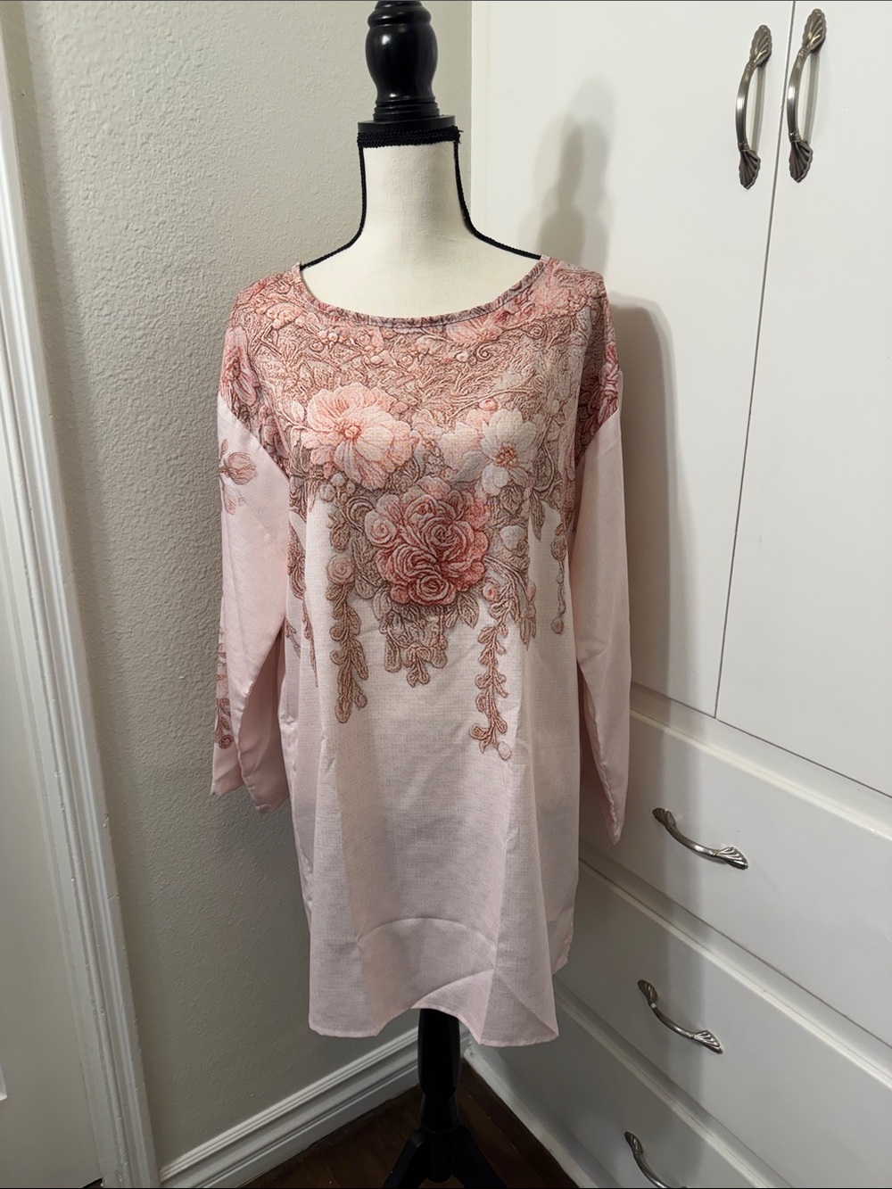 Floral Pink Tunic Dress
